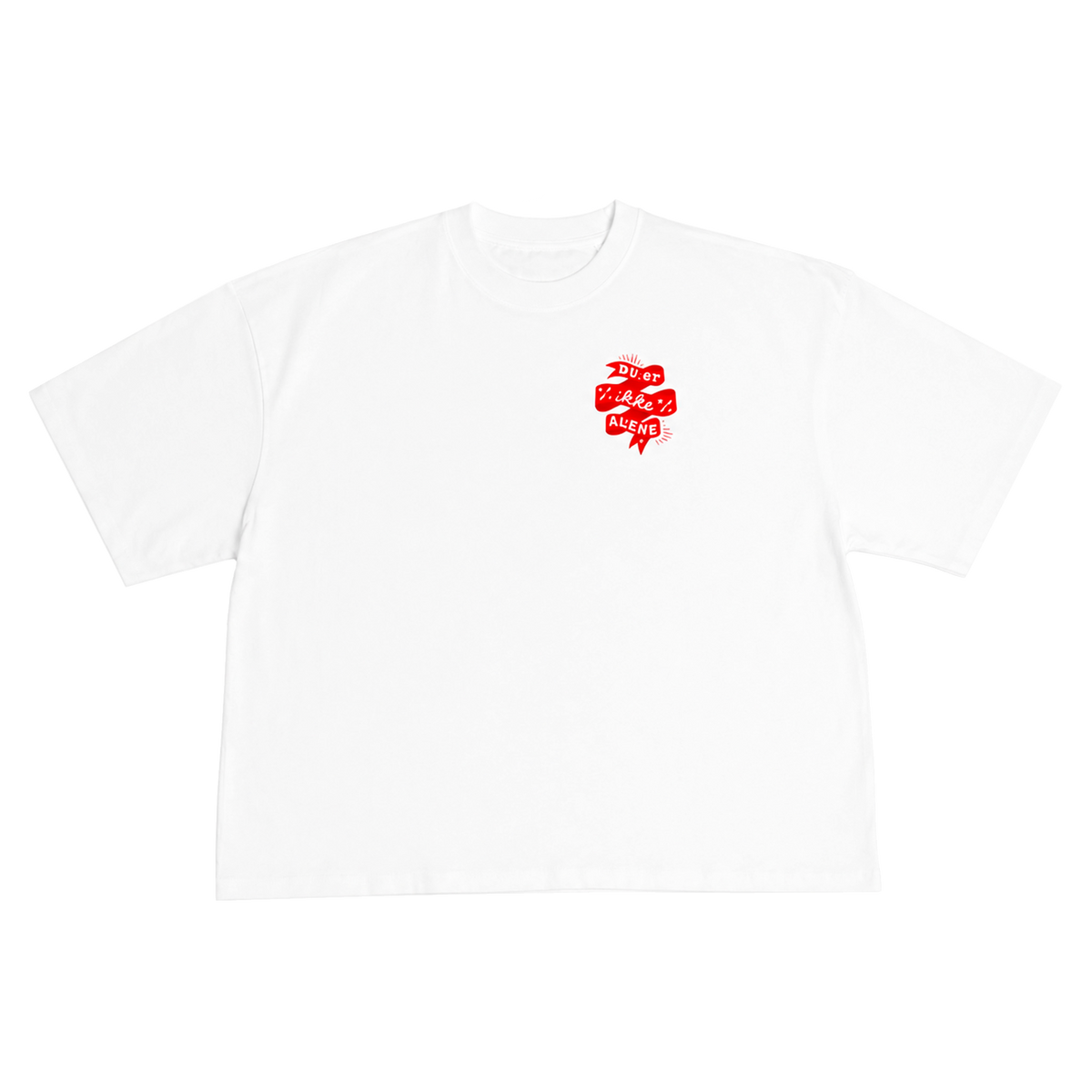 Du er ikke alene - Unisex t-shirt fra Folkekirkens Nødhjælp.