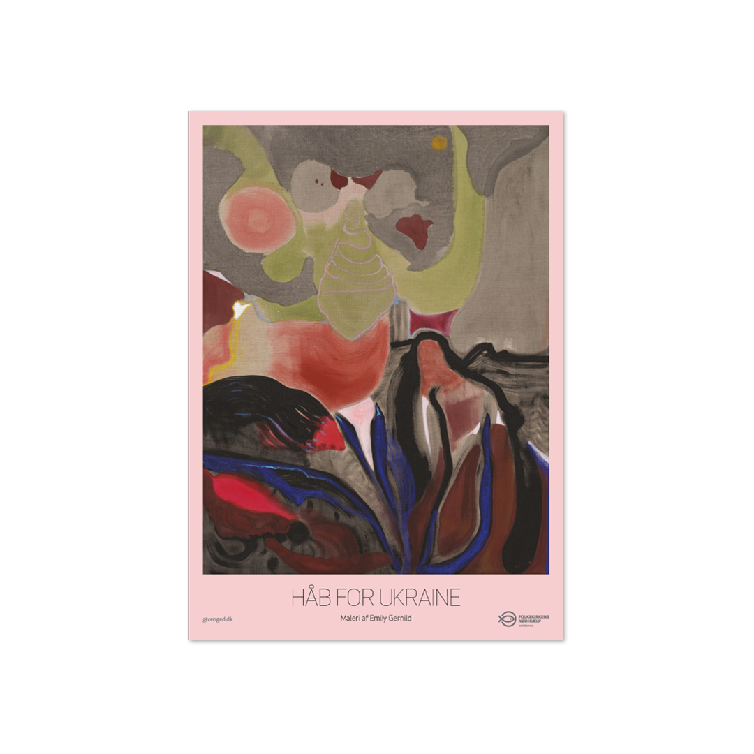 Håb for Ukraine - Emily Gernilds værk for Folkekirkens Nødhjælps kunstplakat 2021