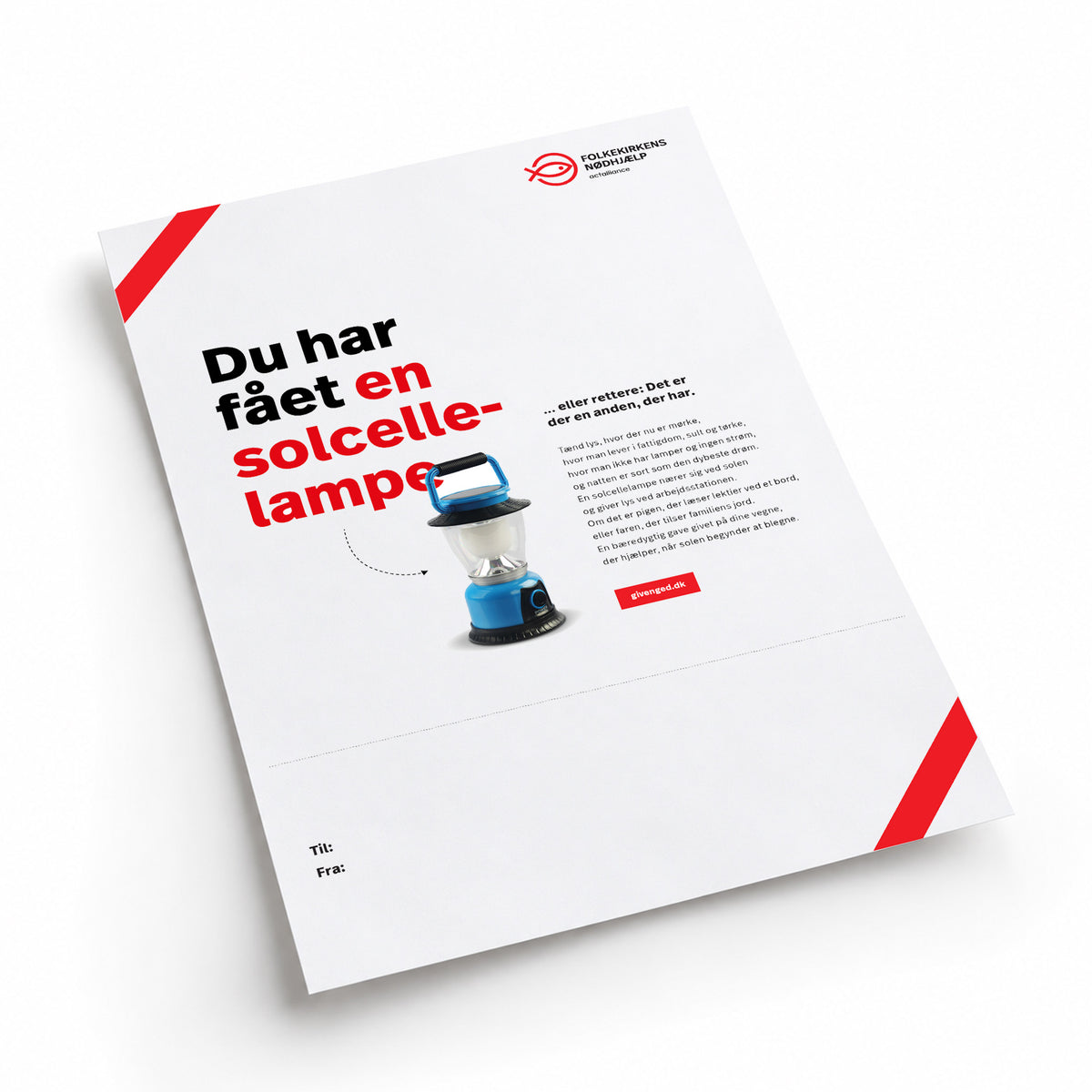 Giv en solcellelampe
